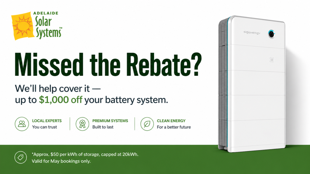 Adelaide Solar Systems - Missed The Rebate - Hero Slide