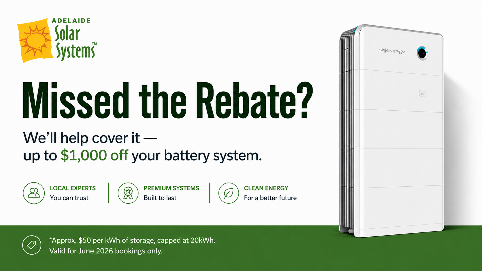 Adelaide Solar Systems - Missed The Rebate - June 2026 - Landscape